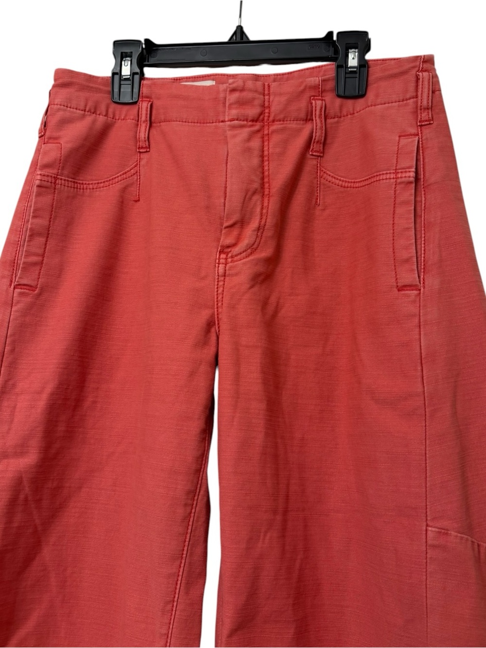 Pilcro Anthropologie The Kenna Mid-Rise Heritage Barrel Jeans Coral - Picture 3 of 6